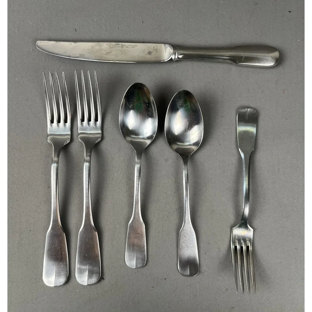 Guy Degrenne Vieux Paris Stainless Lot Knife, Fork, Spoon lot of 6
